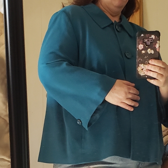 NWOT teal swing coat - Picture 2 of 5